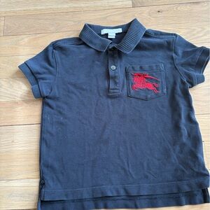 Boys 4t Burberry navy polo